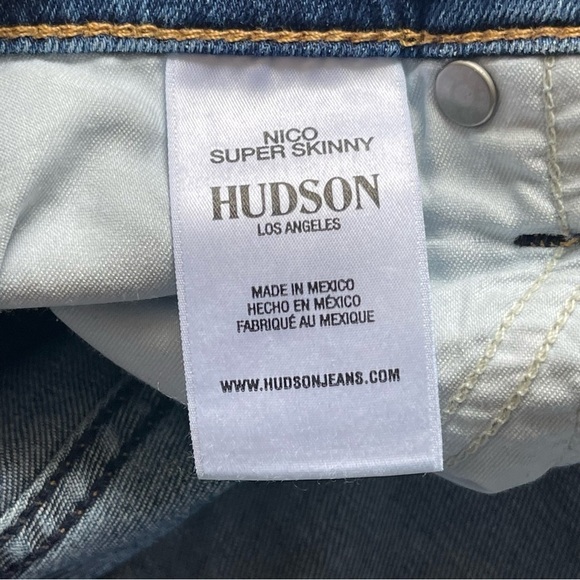 Hudson Jeans Women’s Nico Super Skinny Blue Denim Jeans Size 28 Step Hem - Picture 9 of 10